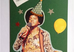 Michael Jackson Birthday Cards Items Similar to Upcycled Handmade Birthday Card Michael