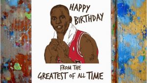 Michael Jordan Birthday Card Michael Jordan Happy Birthday Card Air by Letmedrawyourpicture