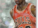 Michael Jordan Birthday Card Michael Jordan Pastel by Ylli Haruni