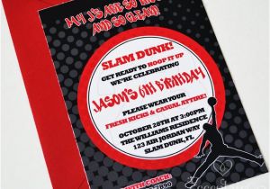 Michael Jordan Birthday Invitations Air Jordan Birthday Party Invitation You Print Jumpman