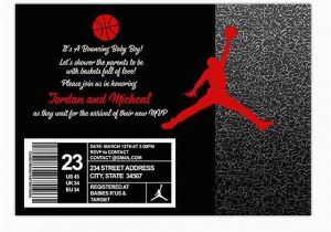 Michael Jordan Birthday Invitations Jordans and Babies On Pinterest