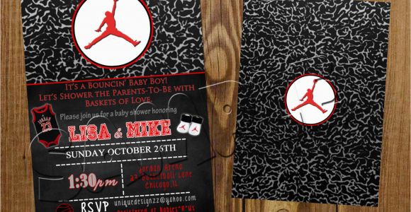 Michael Jordan Birthday Invitations Michael Jordan Baby Shower or Birthday by Uniquedesignzzz