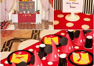 Mickey and Minnie Birthday Party Decorations A Retro Mickey Inspired Birthday Party Party Ideas