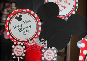 Mickey and Minnie Birthday Party Decorations Kara 39 S Party Ideas Mickey Minnie Mouse themed First