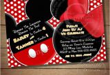 Mickey and Minnie Joint Birthday Party Invitations Huge Selection Mickey Mouse Invitation for Twins Minnie