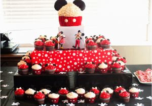 Mickey and Minnie Mouse Birthday Decorations Mickey Minnie Mouse Cupcakes Two Sisters