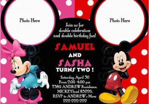 Mickey and Minnie Mouse Birthday Invitations for Twins 17 Best Images About Mickey Minnie Party On Pinterest