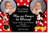 Mickey and Minnie Mouse Birthday Invitations for Twins Free Printable Mickey and Minnie Twin Birthday Invitations