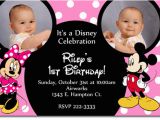 Mickey and Minnie Mouse Birthday Invitations for Twins Mickey and Minnie Mouse Birthday Invitations Bagvania