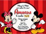 Mickey and Minnie Mouse Birthday Invitations for Twins Mickey and Minnie Mouse Birthday Invitations Bagvania