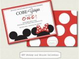 Mickey and Minnie Mouse Birthday Invitations for Twins Mickey and Minnie Twin Birthday Invitations