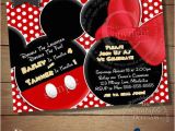 Mickey and Minnie Twin Birthday Invitations Huge Selection Mickey Mouse Invitation for Twins Minnie