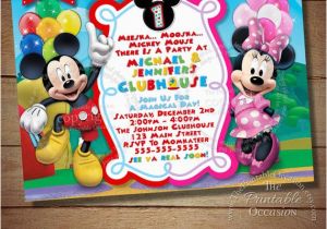 Mickey and Minnie Twin Birthday Invitations Items Similar to You Choose Mickey Minnie Twins Birthday