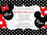 Mickey and Minnie Twin Birthday Invitations Mickey and Minnie Twin Birthday Invitation by