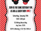 Mickey and Minnie Twin Birthday Invitations Minnie and Mickey Invitation orderecigsjuice Info