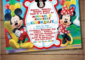 Mickey and Minnie Twin Birthday Invitations You Choose Mickey Minnie Twins Birthday Invitation Twins