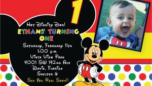 Mickey Mouse 1st Birthday Invites Free Printable 1st Mickey Mouse Birthday Invitations