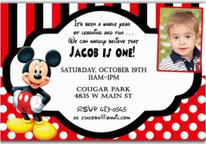 Mickey Mouse 1st Birthday Invites Mickey Mouse 1st Birthday Invitations Ideas Drevio