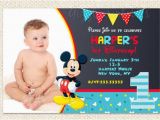 Mickey Mouse 1st Birthday Invites Mickey Mouse 1st Birthday Invitations Mickey Invitations