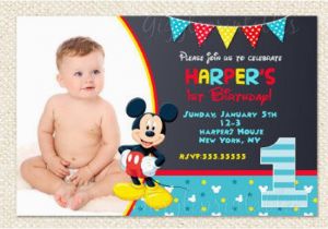 Mickey Mouse 1st Birthday Invites Mickey Mouse 1st Birthday Invitations Mickey Invitations