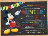 Mickey Mouse 1st Birthday Invites Mickey Mouse Birthday Invitation Mickey Mouse Clubhouse