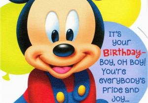 Mickey Mouse Birthday Greeting Cards Disney Mickey Mouse 1st Birthday Greeting Card On Popscreen