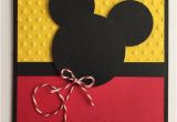 Mickey Mouse Birthday Greeting Cards Handmade Embossed Mickey Mouse Birthday Card