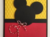 Mickey Mouse Birthday Greeting Cards Handmade Embossed Mickey Mouse Birthday Card