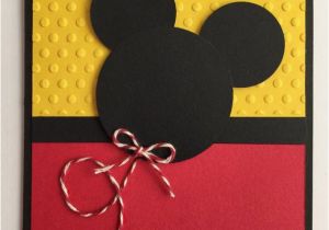 Mickey Mouse Birthday Greeting Cards Handmade Embossed Mickey Mouse Birthday Card
