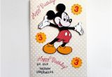 Mickey Mouse Birthday Greeting Cards Items Similar to Mickey Mouse Birthday Card Personalized