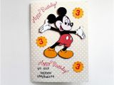 Mickey Mouse Birthday Greeting Cards Items Similar to Mickey Mouse Birthday Card Personalized