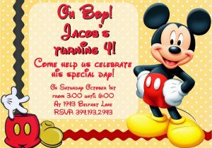 Mickey Mouse Birthday Invitations Online Birthday Invitation Mickey Mouse