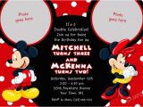 Mickey Mouse Birthday Invitations Online Mickey and Minnie Invitations Template Resume Builder