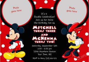Mickey Mouse Birthday Invitations Online Mickey and Minnie Invitations Template Resume Builder