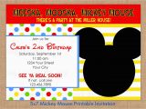 Mickey Mouse Birthday Invitations Online Mickey Mouse Printable Invitations