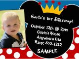 Mickey Mouse Birthday Invitations with Photo First Birthday Mickey Invitation orderecigsjuice Info