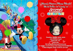 Mickey Mouse Birthday Invitations with Photo Free Printable Mickey Mouse 1st Birthday Invitations