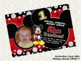 Mickey Mouse Birthday Invitations with Photo Free Printable Mickey Mouse Birthday Invitations with