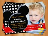 Mickey Mouse Birthday Invitations with Photo Free Printable Mickey Mouse Birthday Invitations with