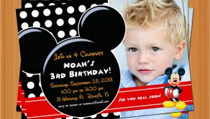 Mickey Mouse Birthday Invitations with Photo Free Printable Mickey Mouse Birthday Invitations with