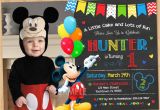 Mickey Mouse Birthday Invitations with Photo Mickey Mouse Clubhouse Invitations for Special Birthday