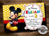 Mickey Mouse Birthday Invitations with Photo Mickey Mouse Invitation Template 23 Free Psd Vector