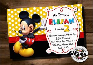 Mickey Mouse Birthday Invitations with Photo Mickey Mouse Invitation Template 23 Free Psd Vector