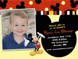 Mickey Mouse Birthday Invitations with Photo Mickey Mouse themed Birthday Invitations Best Party Ideas