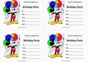 Mickey Mouse Birthday Invites Free Printable Mickey Mouse Birthday Invitations Free Printable