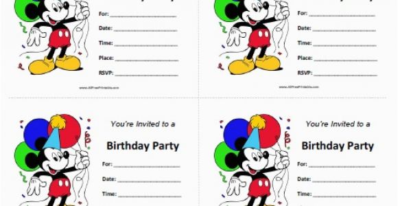 Mickey Mouse Birthday Invites Free Printable Mickey Mouse Birthday Invitations Free Printable