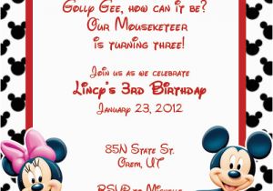 Mickey Mouse Birthday Invites Free Printable Mickey Mouse Free Invitation Wedding Invitation