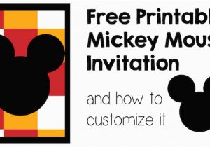 Mickey Mouse Birthday Invites Free Printable Mickey Mouse Invitation and How to Customize It Paper