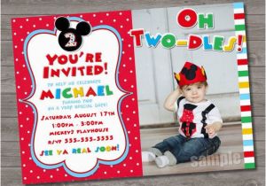 Mickey Mouse Clubhouse 2nd Birthday Invitations 17 Best Images About Ohhh Two Odles On Pinterest
