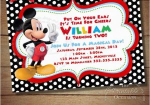 Mickey Mouse Clubhouse 2nd Birthday Invitations Huge Selection Mickey Mouse Invitation Second Birthday